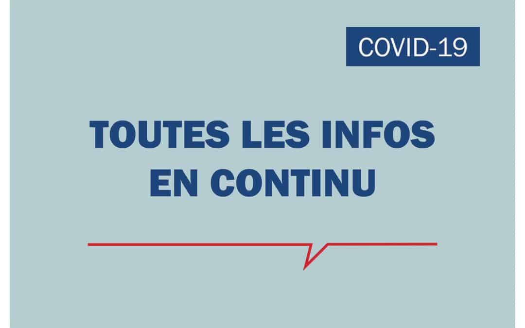 COVID-19 – TOUTES LES INFOS EN CONTINU