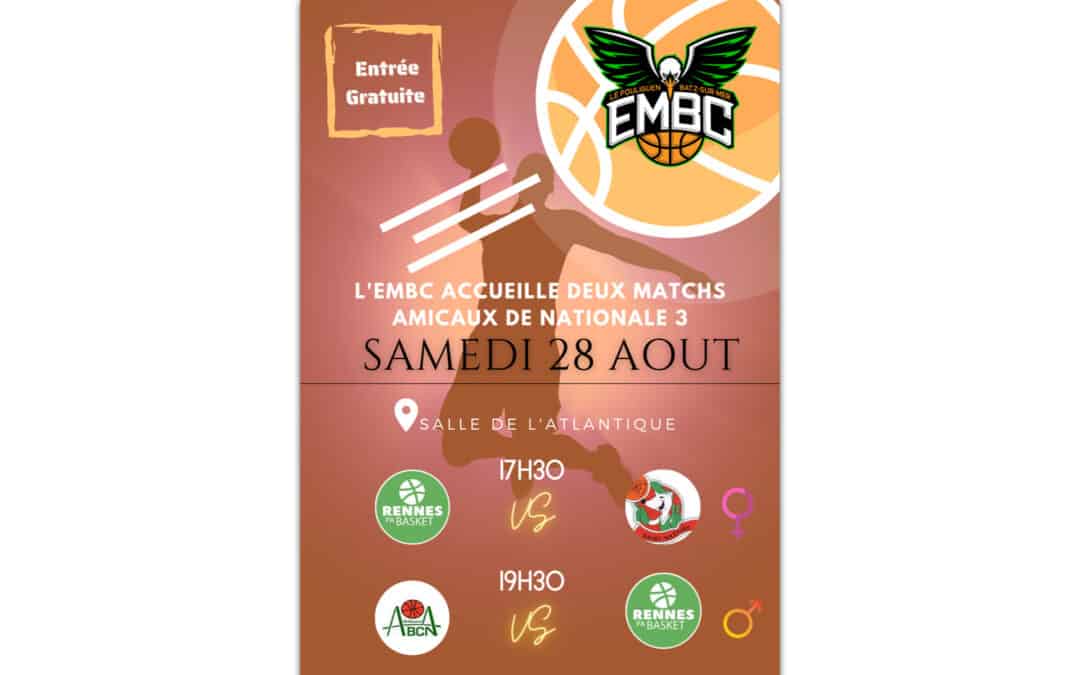 Basket : matchs amicaux de Nationale 3