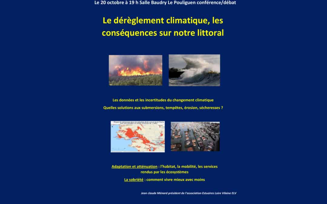 Conférence – débat – Le dérèglement climatique, les conséquences sur notre littoral