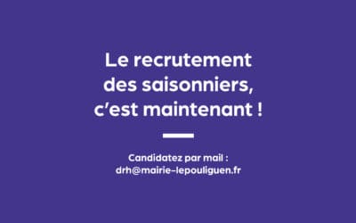 La Ville du Pouliguen recrute ses saisonniers : candidatez maintenant !