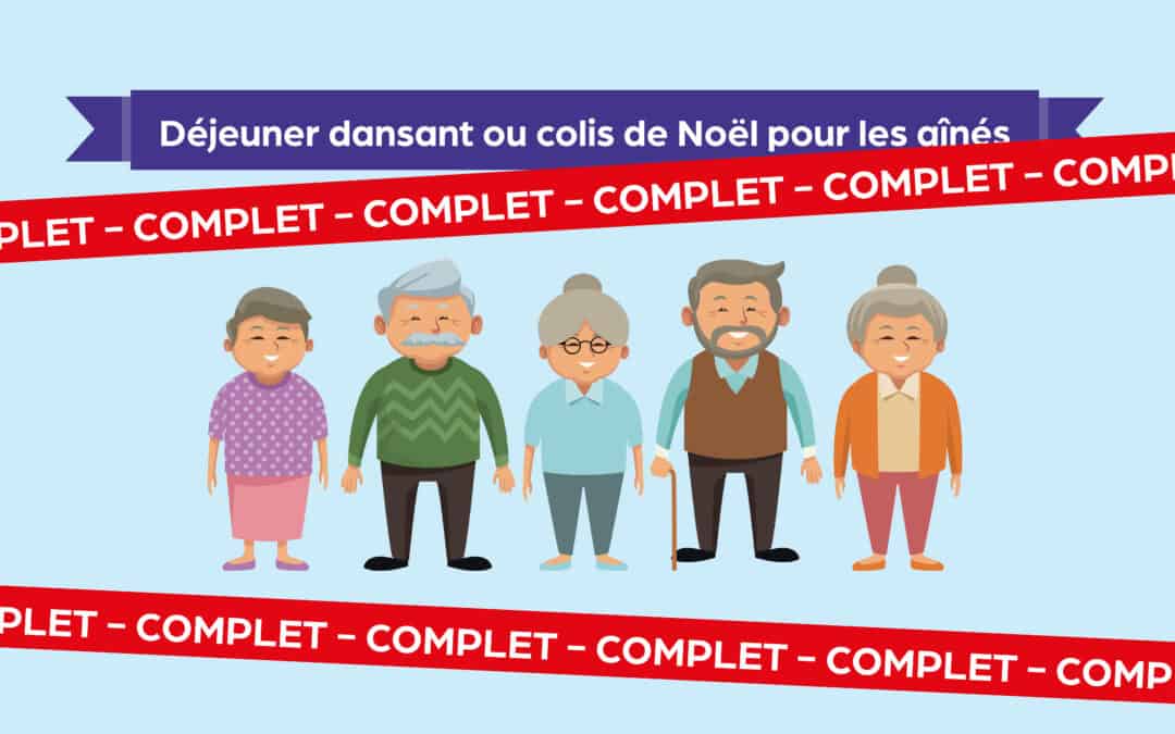 Repas des aînés de fin d’année : permanence pour les inscriptions le mercredi 15 novembre