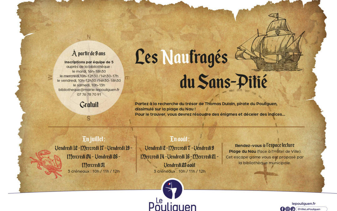 ESCAPE GAME – LES NAUFRAGÉS DU SANS-PITIÉ