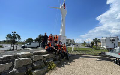 Installation de la Vigie sur le giratoire de la gare